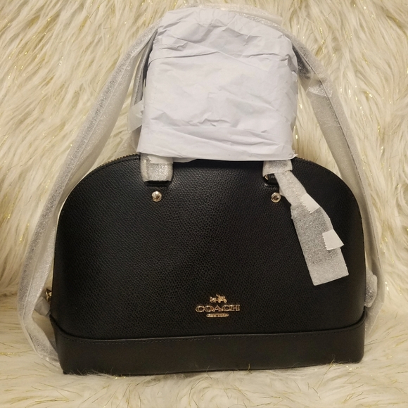 Coach Black Satchel with Gold Accents - Picture 1 of 3